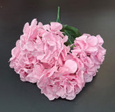 Buchet cu hortensii artificiale roz deschis, flori mari 52cm